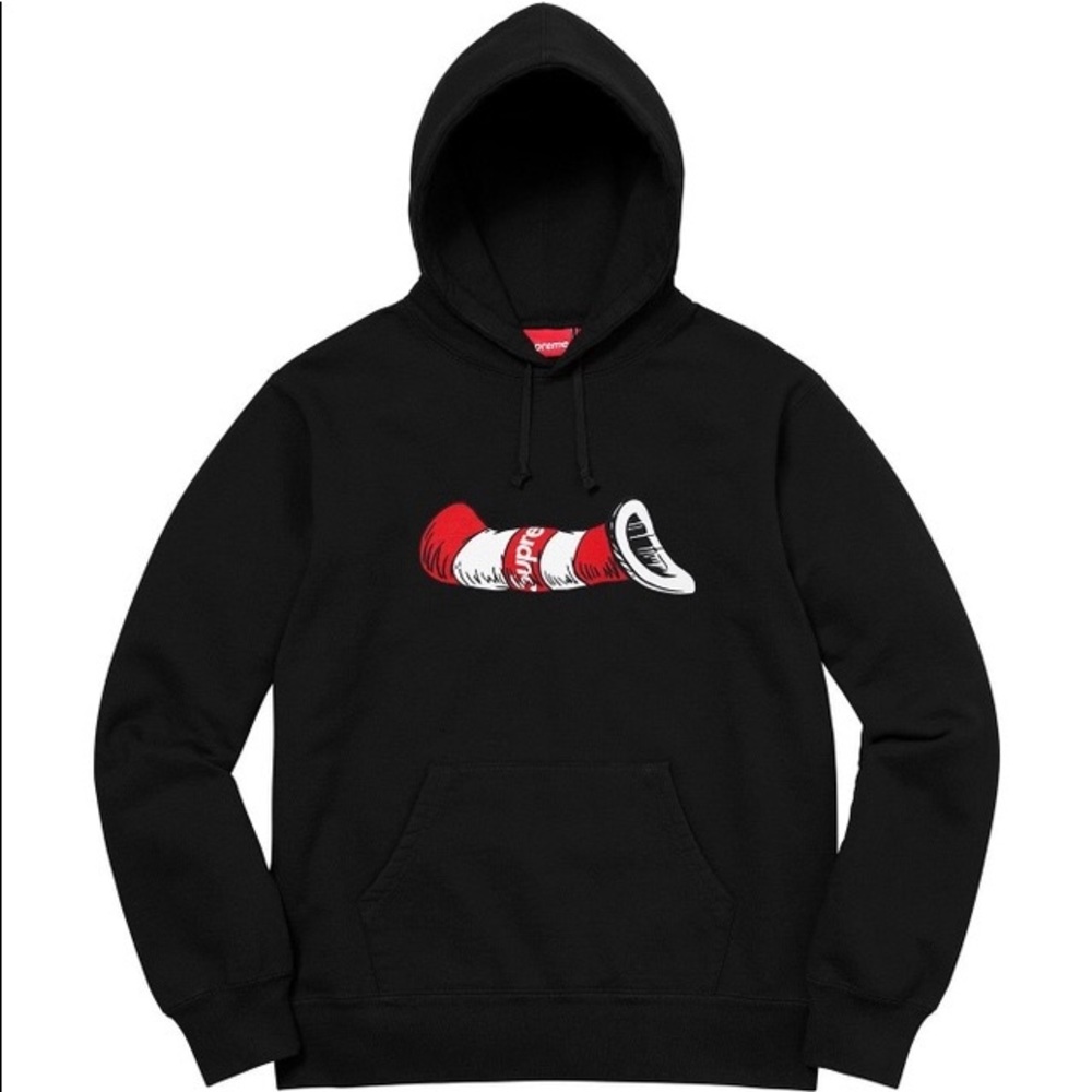supreme hoodie cat in the hat hoodie
